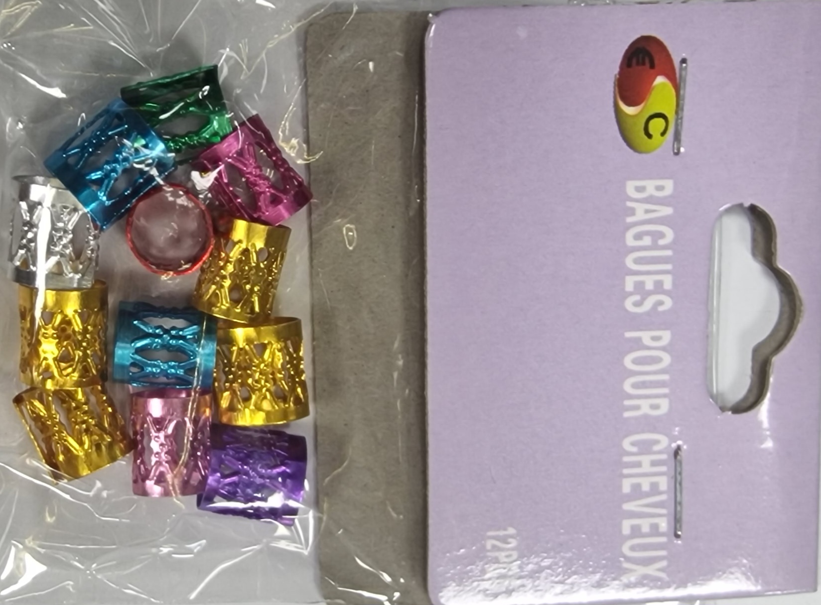 Bagues pour cheveux multicolor