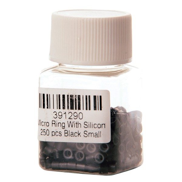 Dr micro ring silicon small black 250 pcs