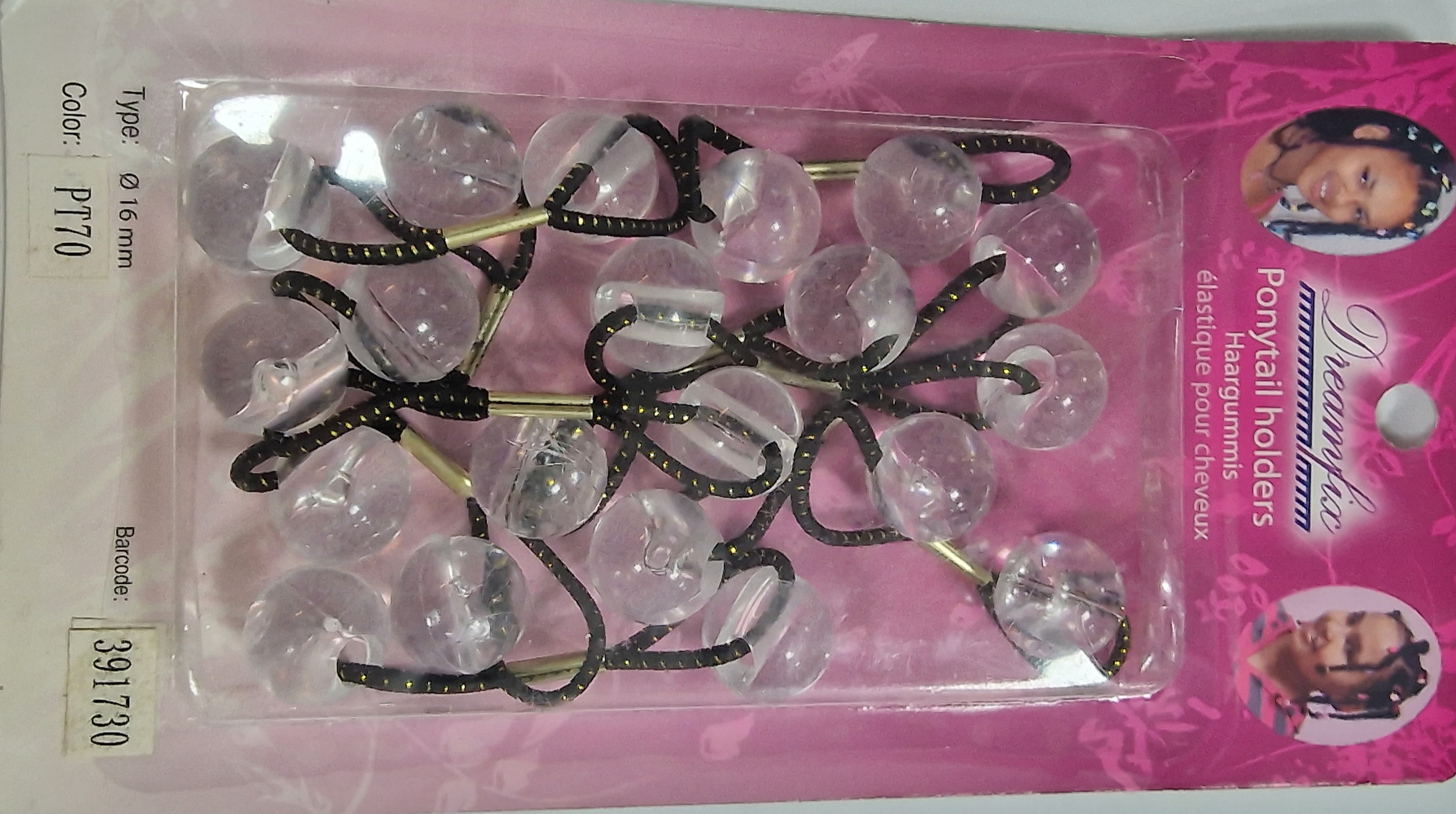 Elastiques transparent pour cheveux