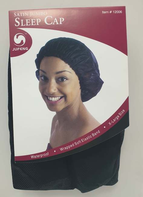 Jufeng Sleep Cap Satin Jumbo Noir # 12006