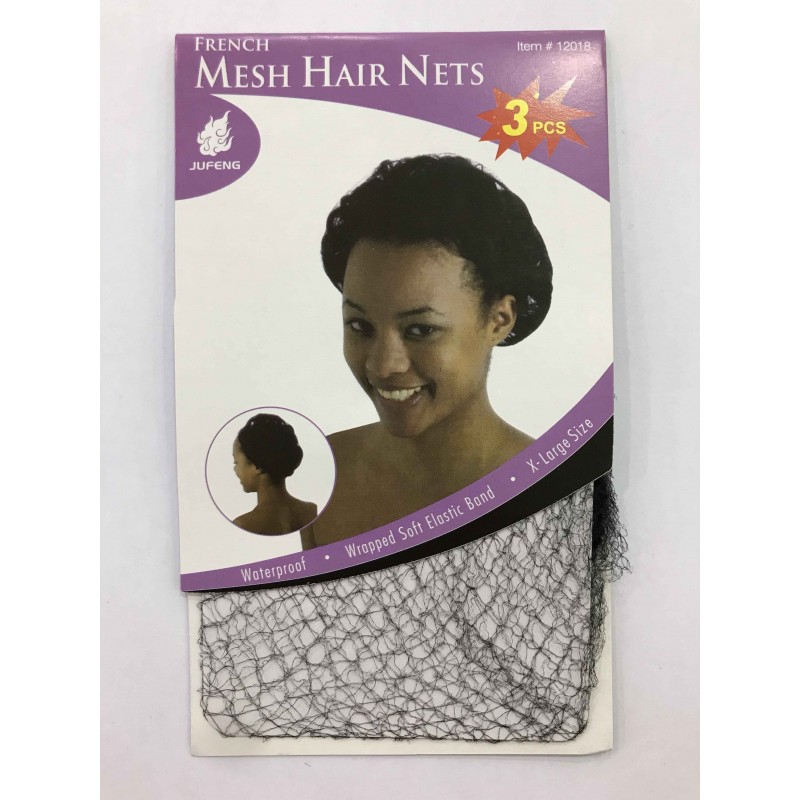 Jufeng Mesh Hair Nets 3pcs Noir # 12018