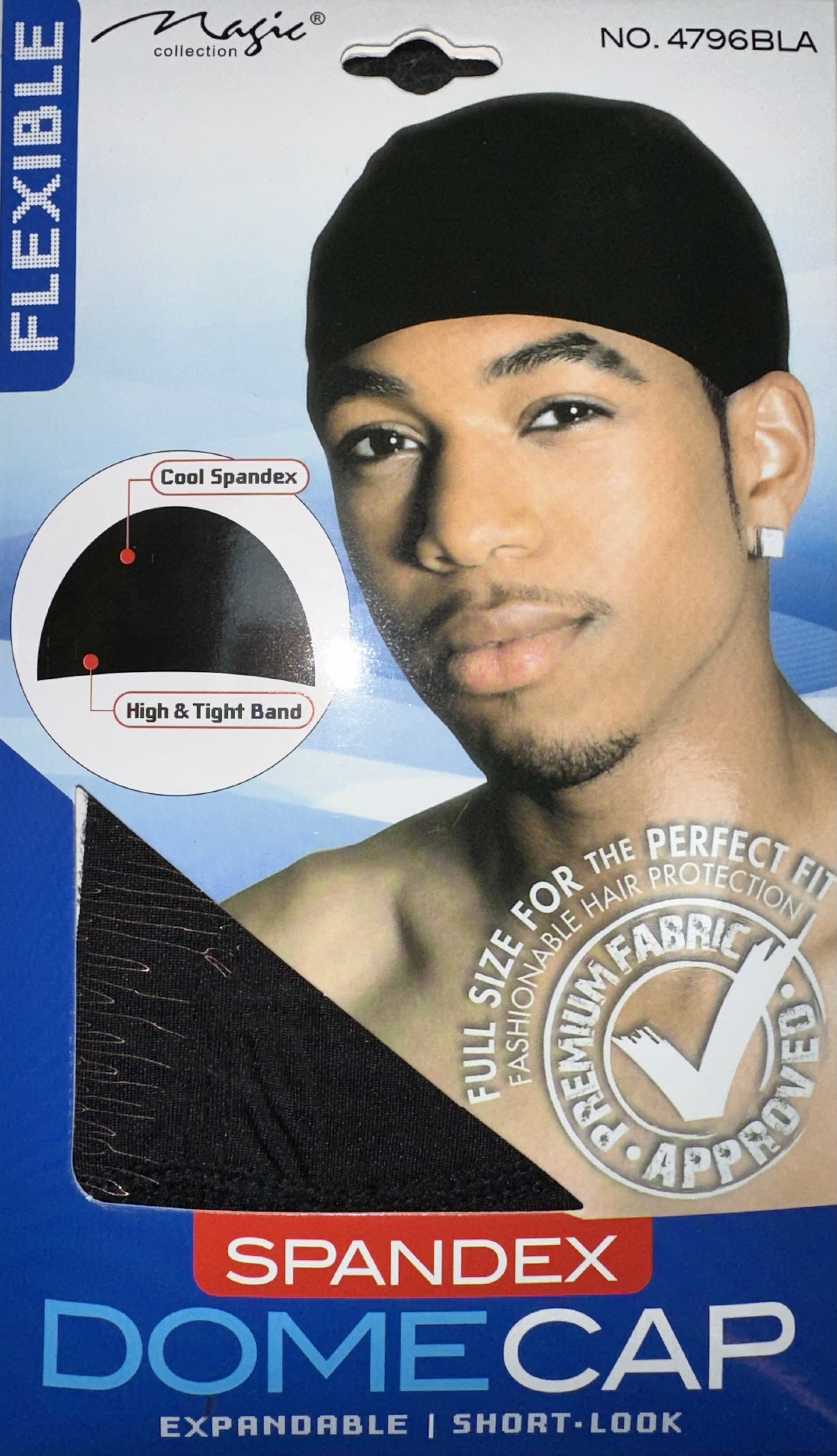 4796BLA Magic  dome cap men flexible