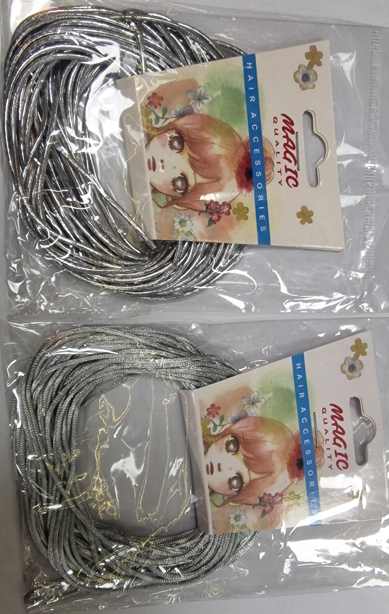 Fil de decoration pour cheveux argent