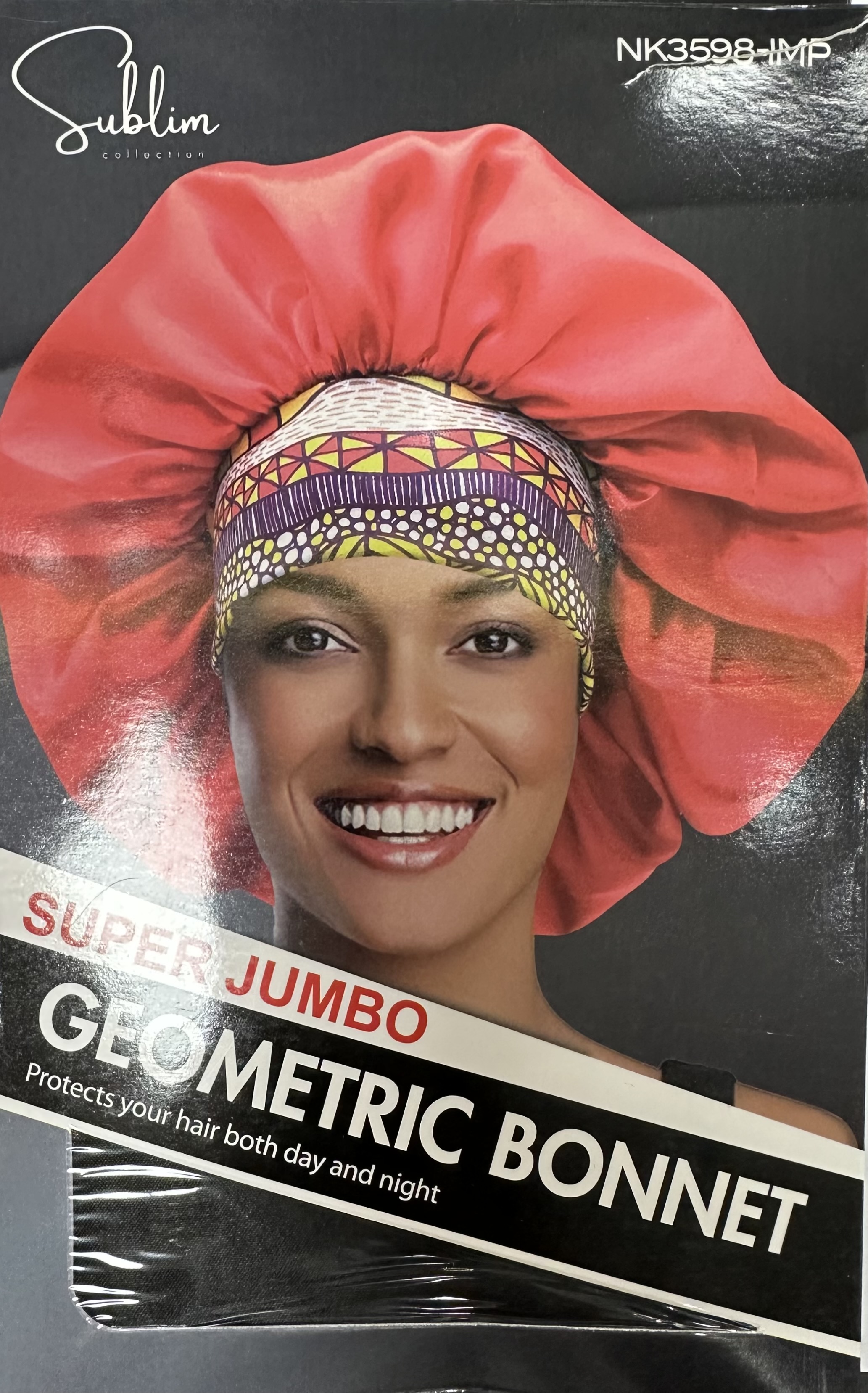Nk 3598 imp Sublin geometric bonnet noir