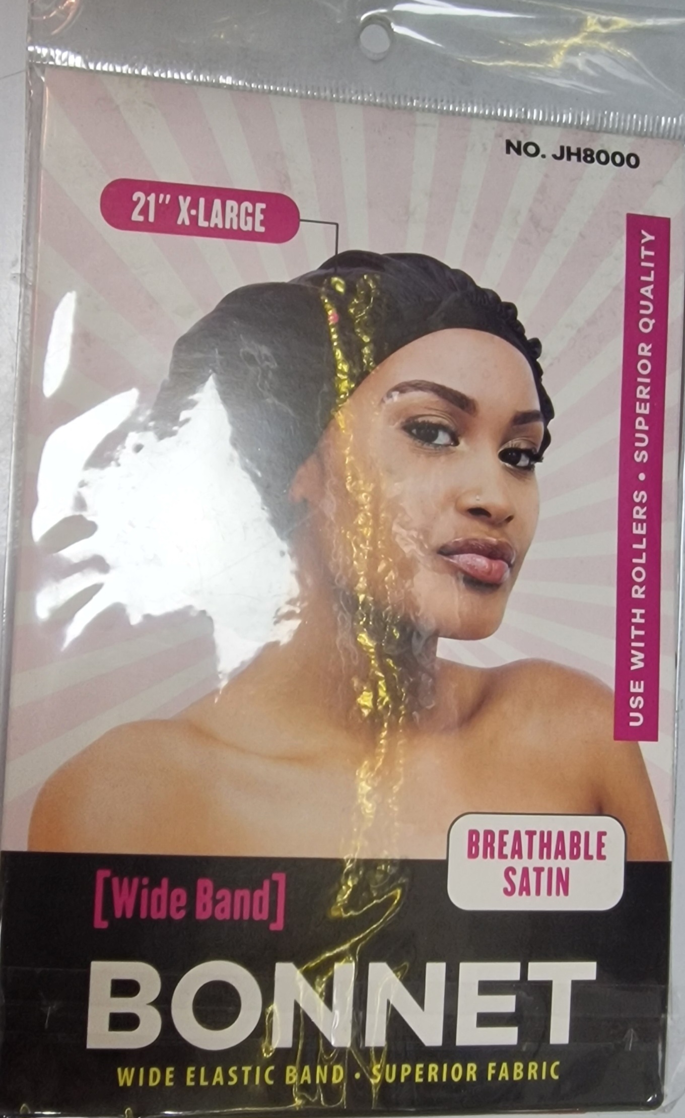 Jh8000 wide band bonnet satin color
