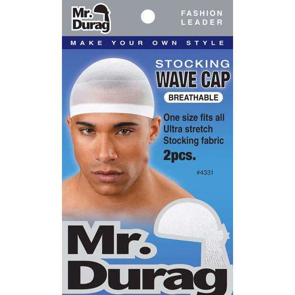 4331 Mr durag wave cap blanc 2pcs