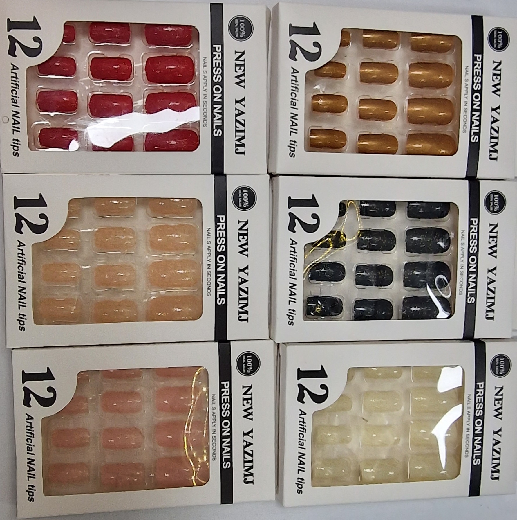 New Yazimj Faux Ongle # Multicolor # No:9066-1