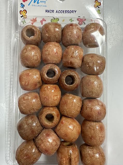 Perles de cheveux en bois 07