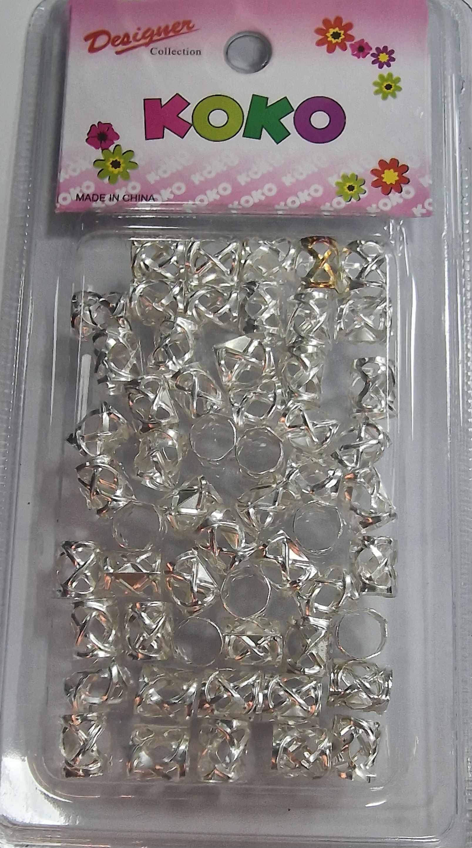 Bagues pour cheveux argent 04 courte