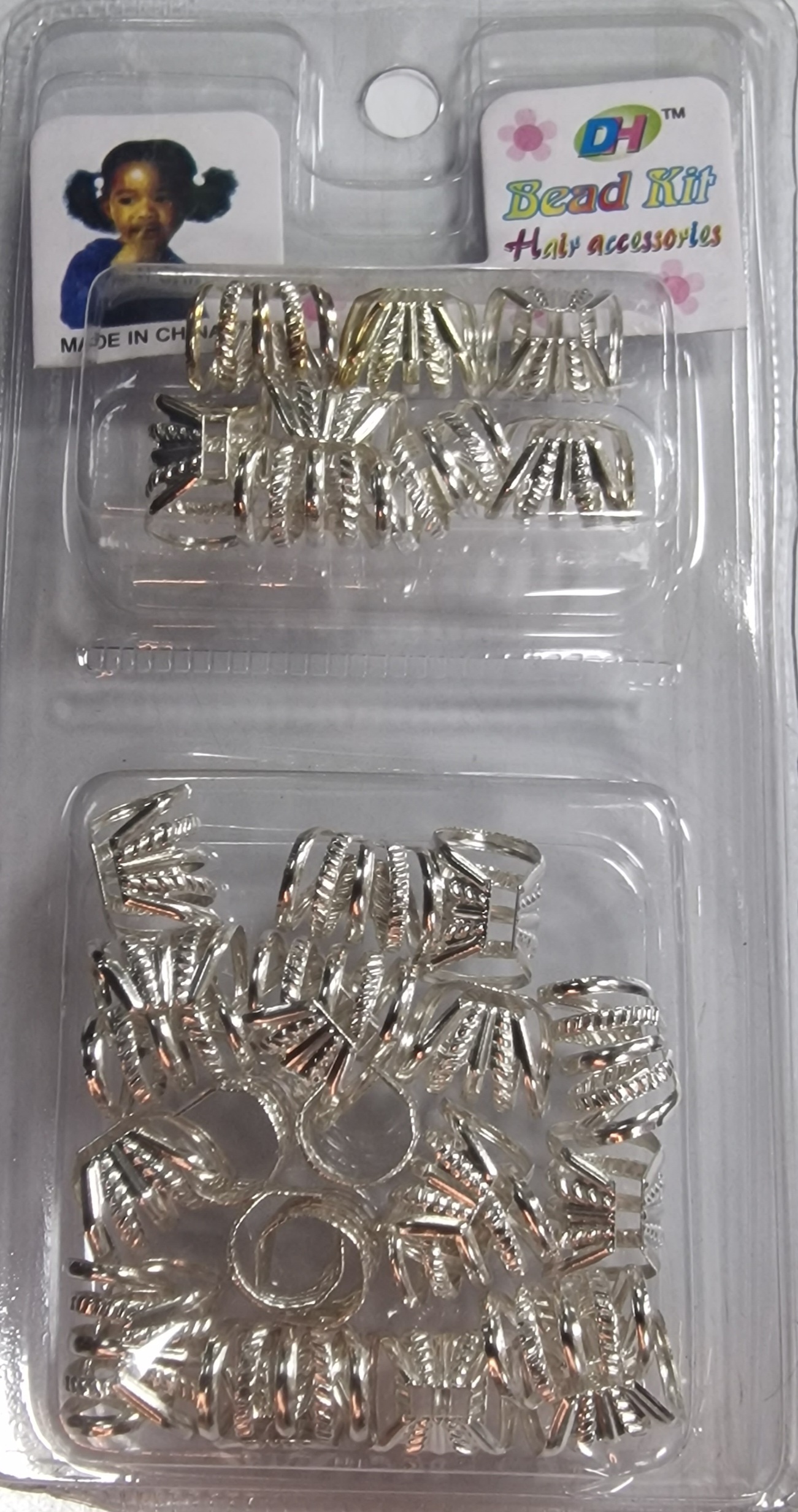 Bagues pour cheveux argent 07 courte