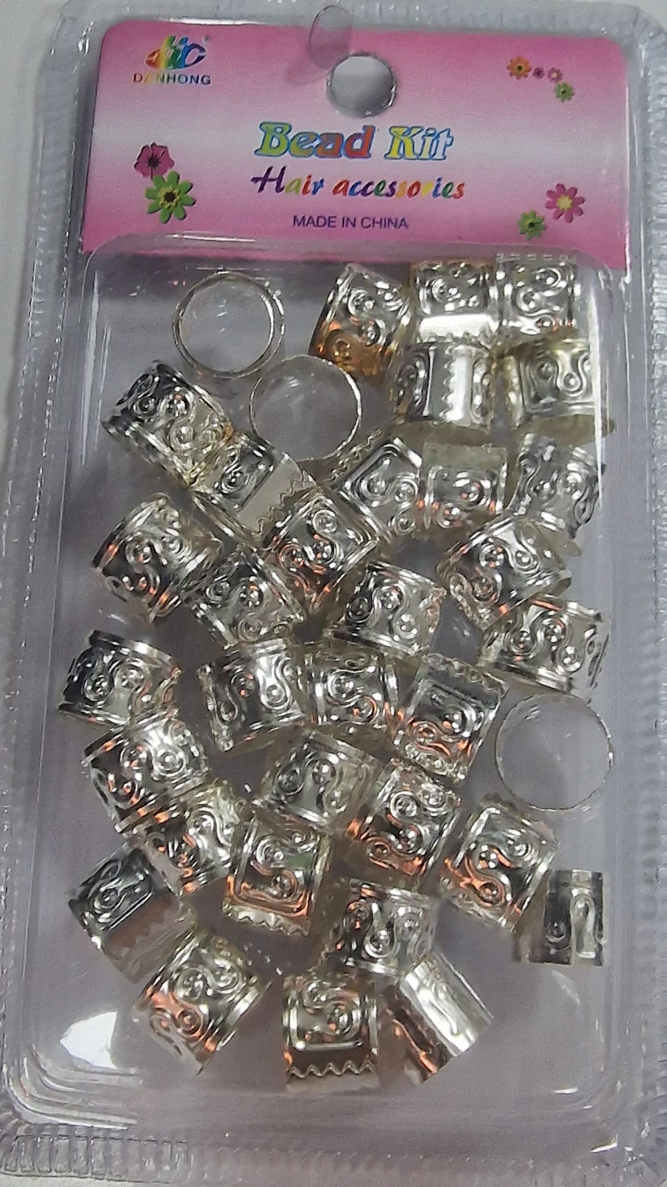 Bagues pour cheveux argent 09 courte