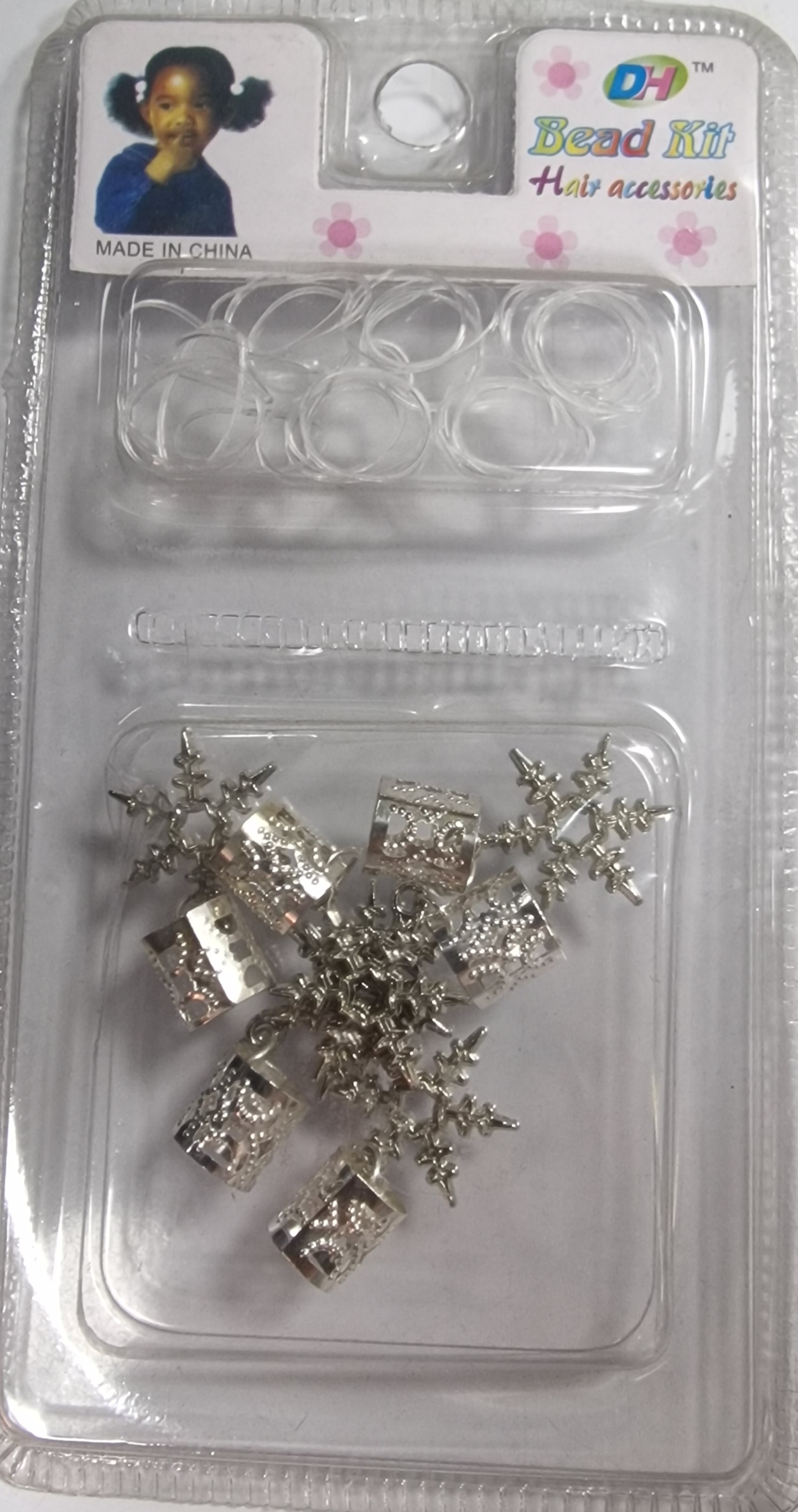 Bagues avec elastiques pour cheveux argent