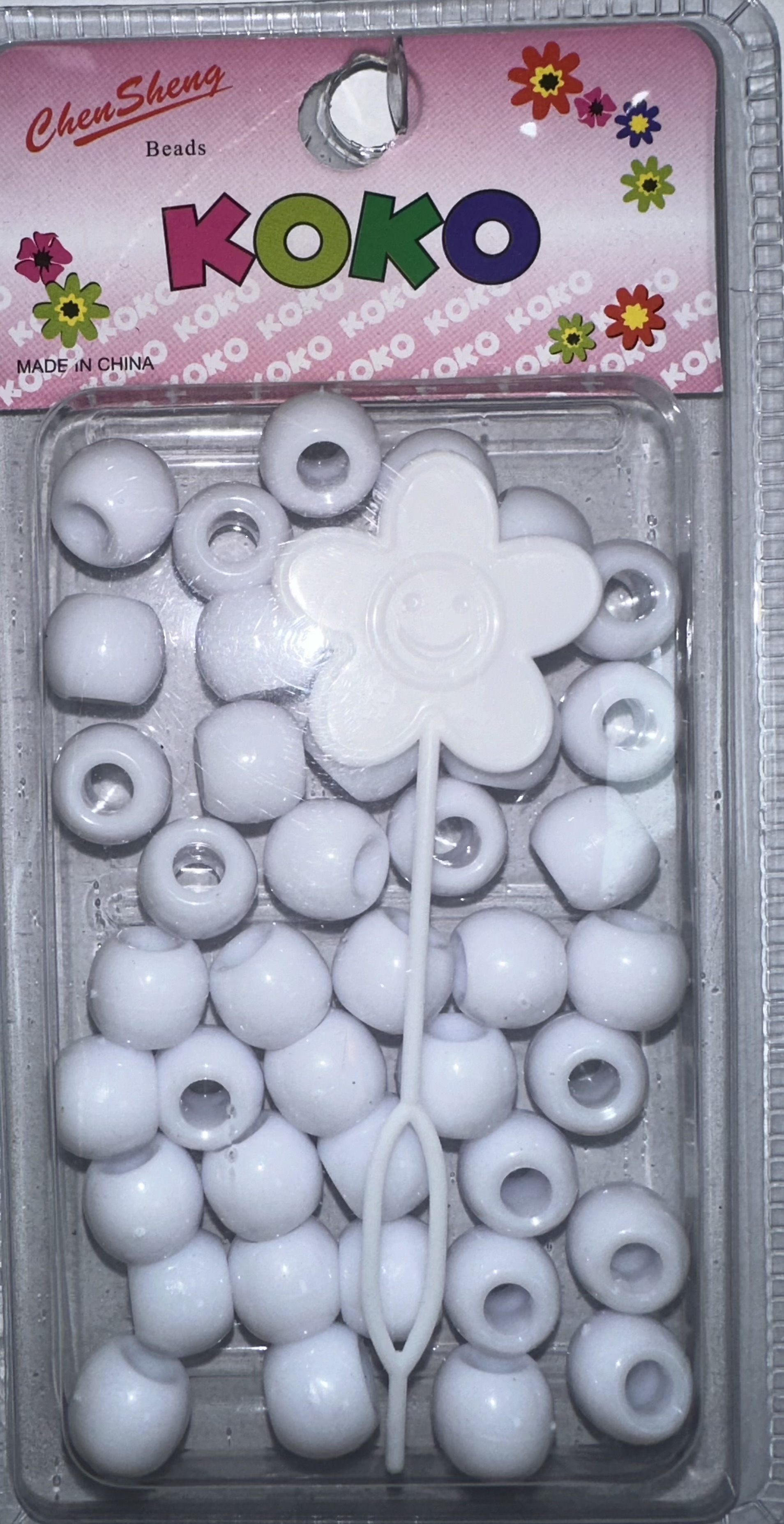 Perles rondes blanche