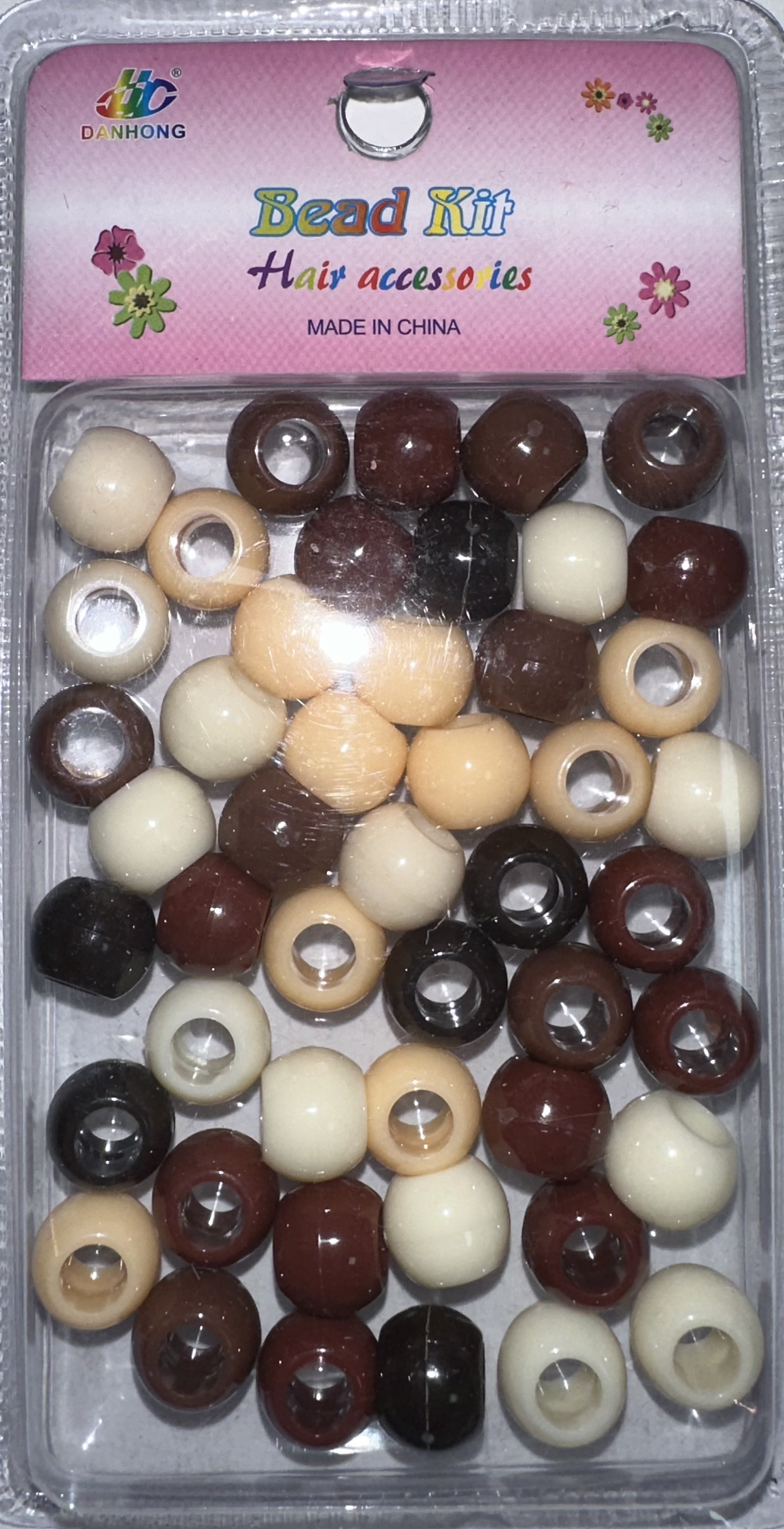 Perles rondes m\u00e9lange de 4 couleurs grand