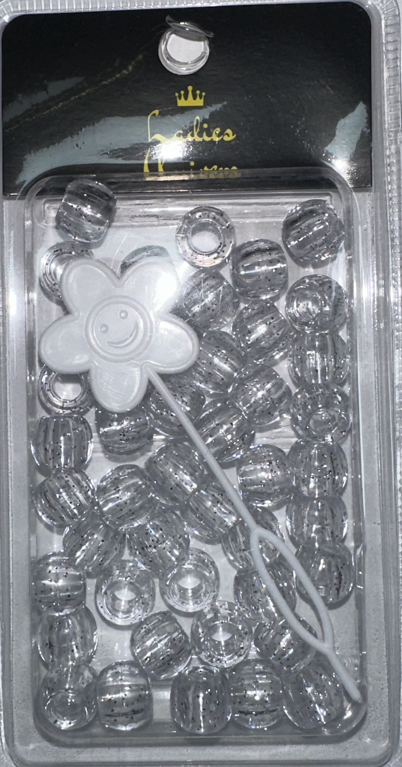 Perles rondes transparents paillettes
