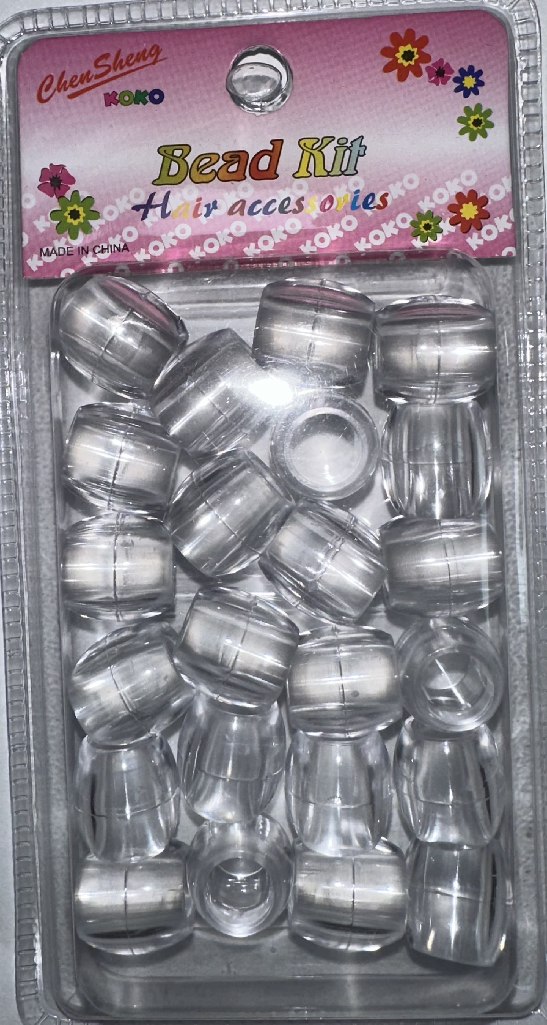 Perles rondes transparents grand