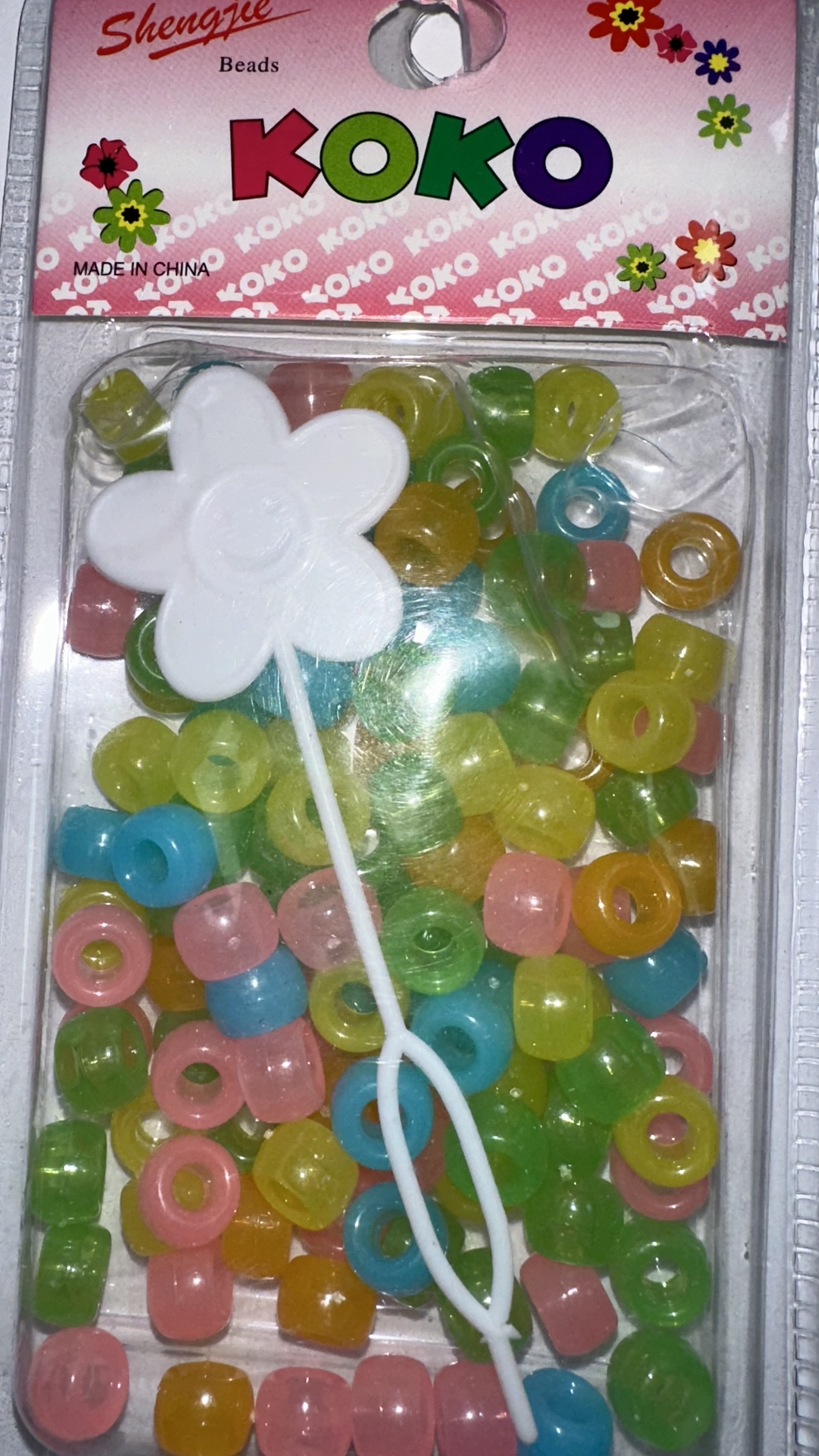perles rondes vert rose bleu jaune petit