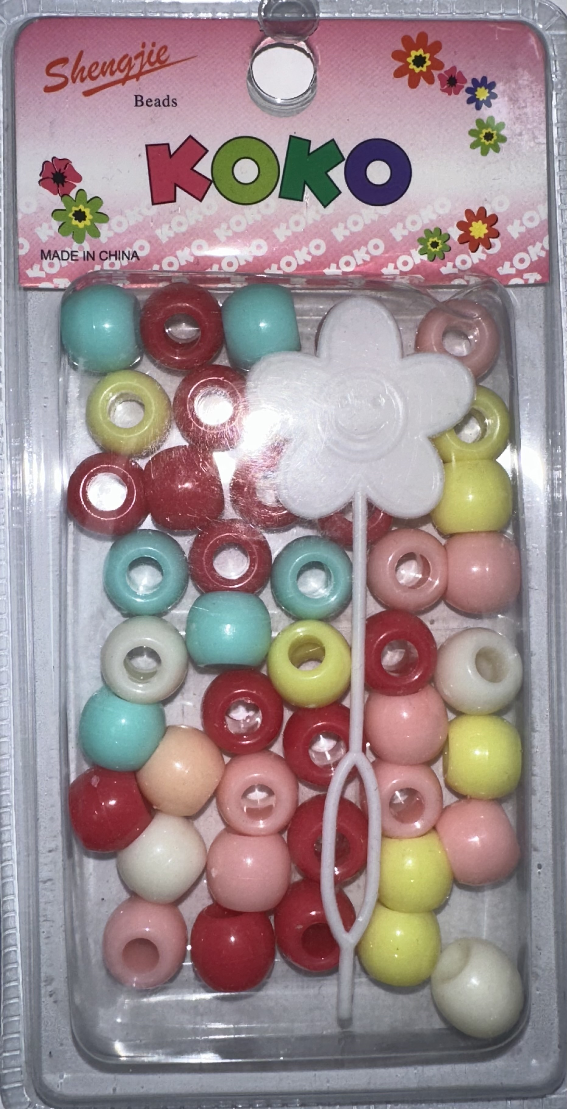 Perles rondes m\u00e9lange de 6 couleurs grand