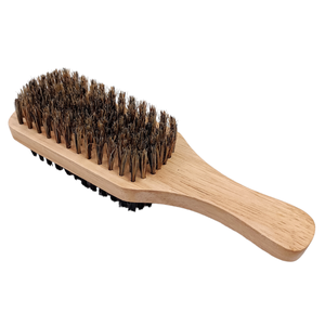 Brosse design double face et manche en bois