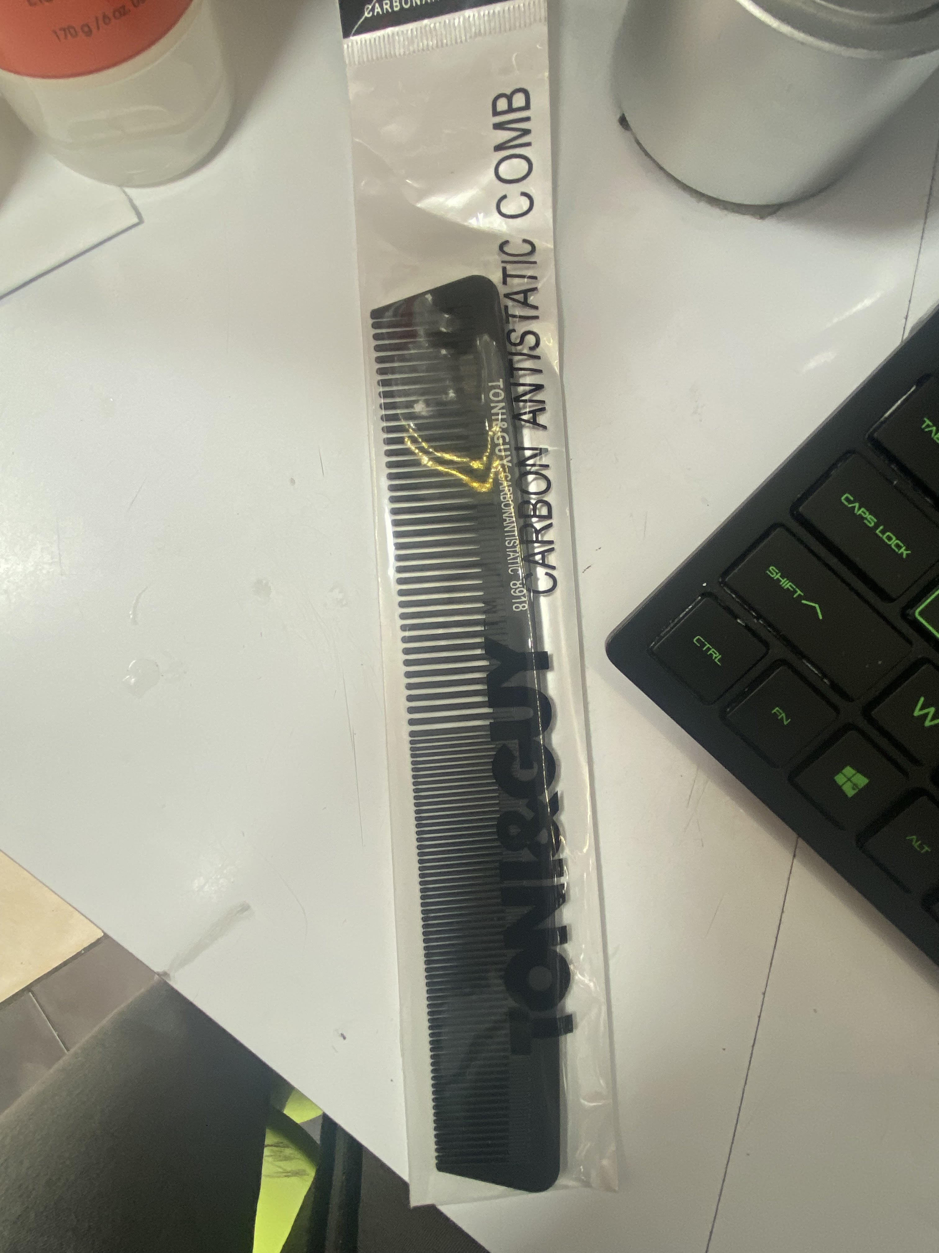 Toni & Guy Peigne En Plastique Avec Grosse Et Petite Dents # Noir