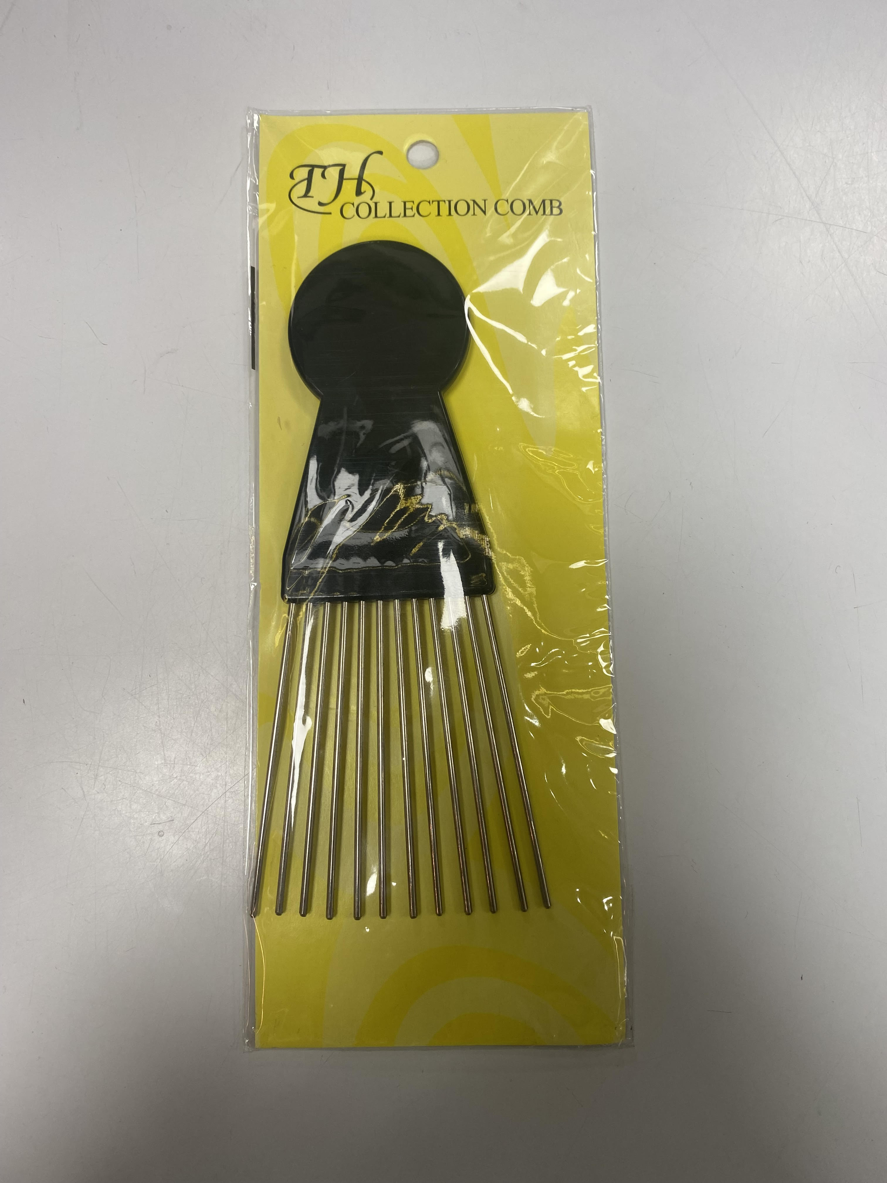 Th Peigne Afro Avec Petite Dents En Metal # Noir