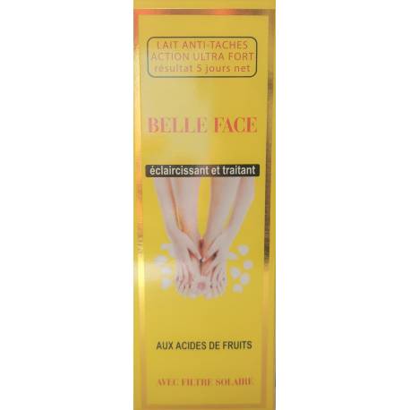 Belle face lait eclaircissant 200ml