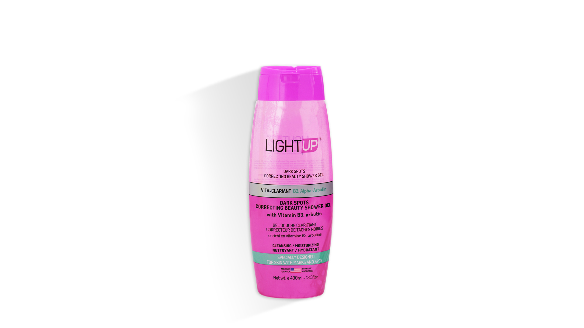 Lightup Gel Douche Exfoliant Rose 400ml