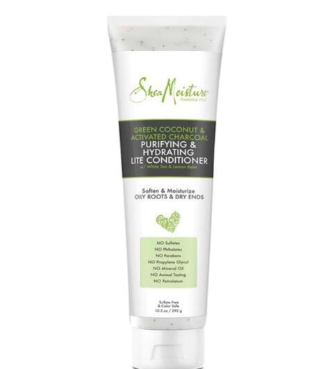 Shea Mois green coconut & charcoal condit 266ml