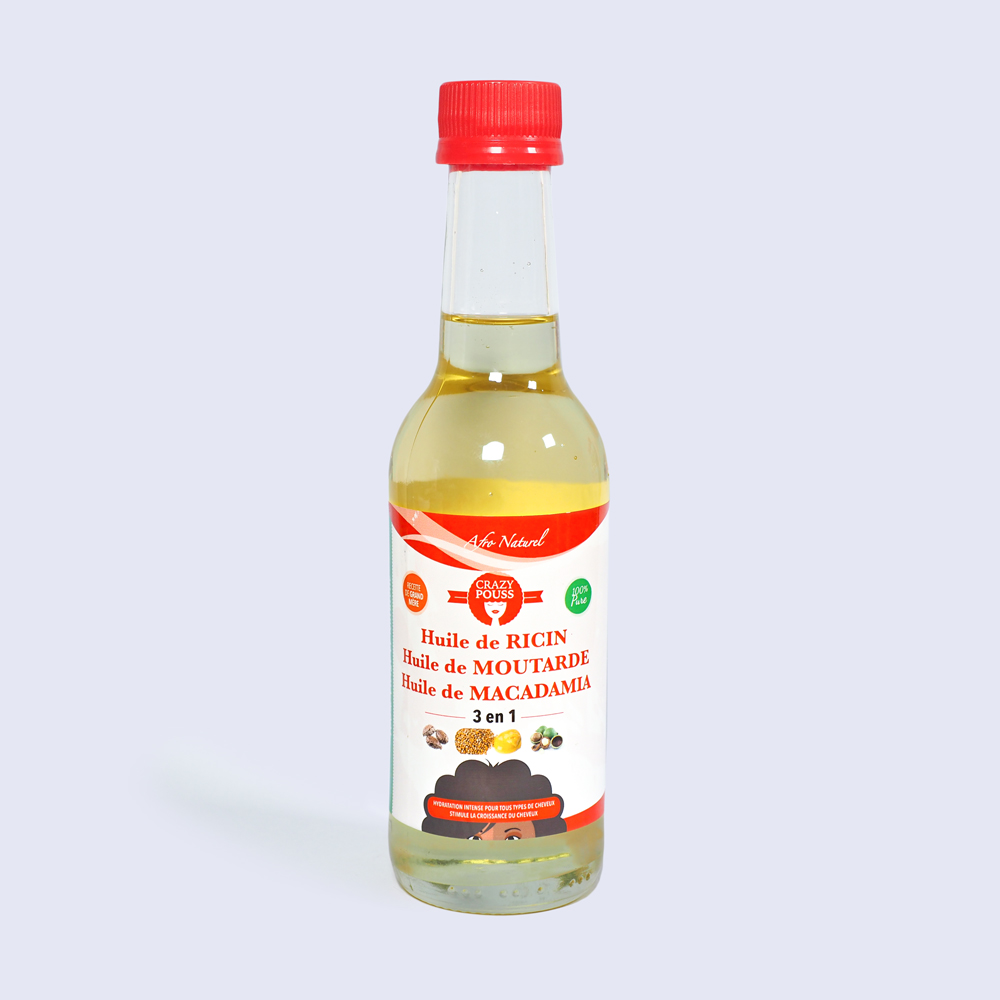 Crazy Pouss Huile De Ricin Moutard Macadamia 250ml