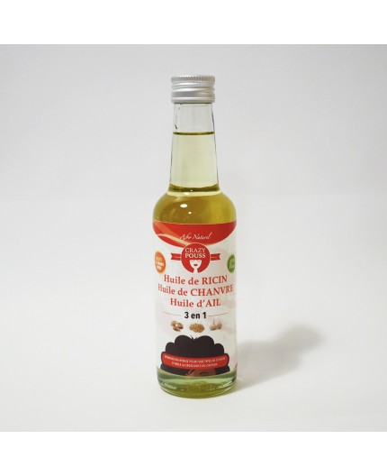 Crazy Pouss Huile Chanvre Ail  Ricin 250ml
