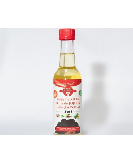 Crazy Pouss Huile De Ricin Jojoba Avocat 250ml