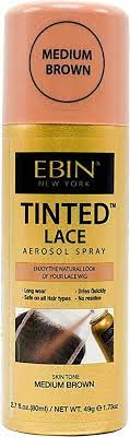 Ebin Tinted Lace Spray Medium Brown 80ml