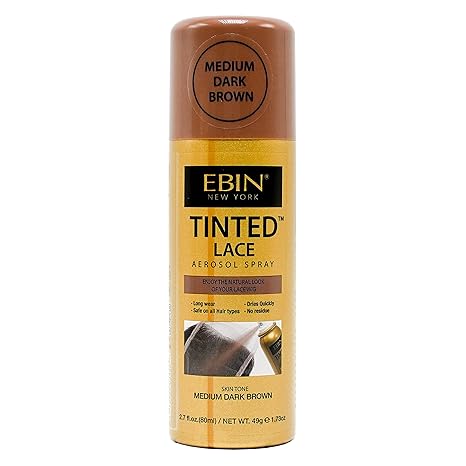 Ebin Tinted Lace Spray Medium Dark Brown 80ml