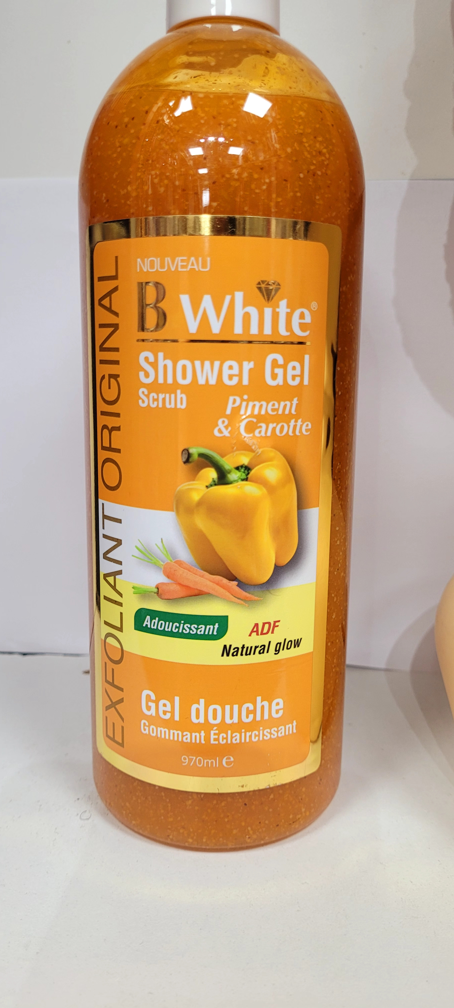 BWhite Gel Douche Piment Et Carotte Gomm 970ml