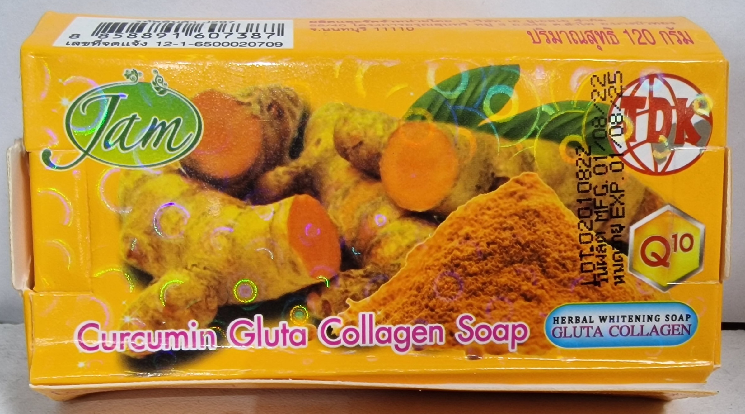 Jam curcumin gluta collagen savon 120g