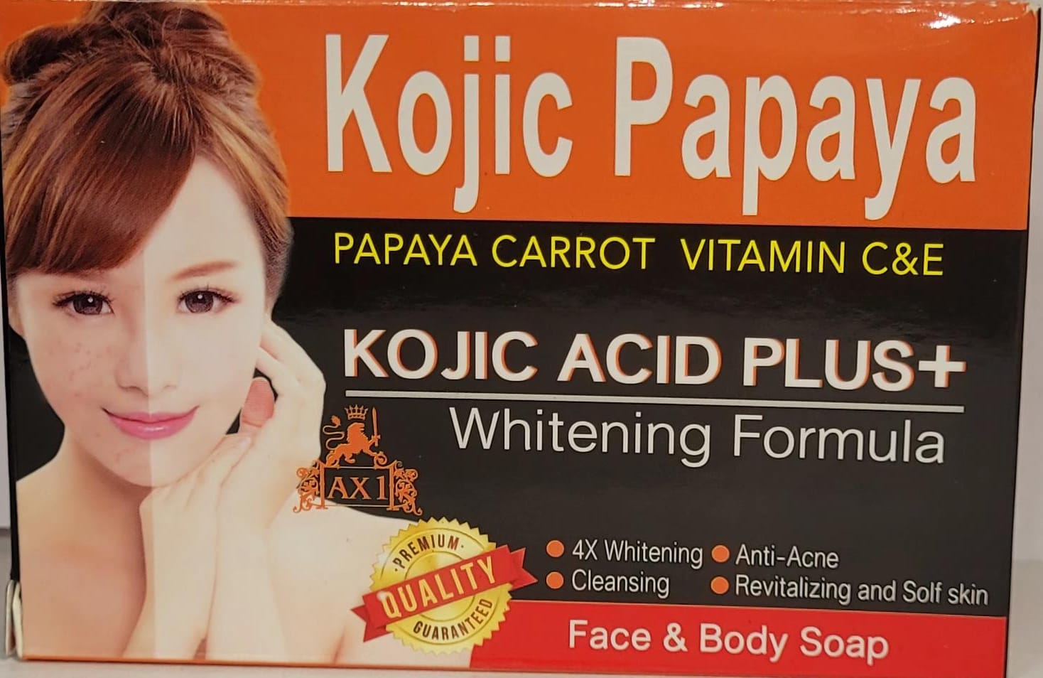 Kojic Papaya Carrot Vitamin C et E Savon 135g