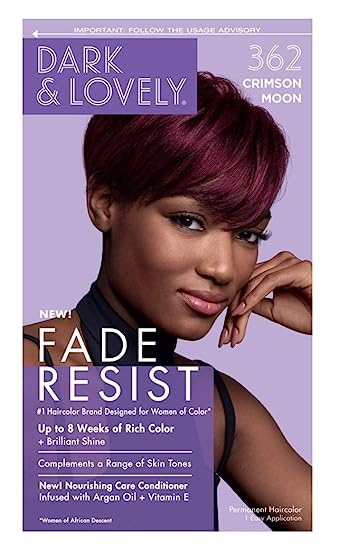 Dark & lovely color #362 crimson moon
