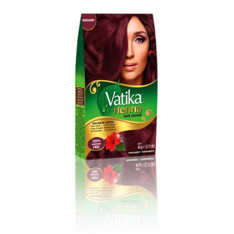 Vatika henna hair color burgundy 60g