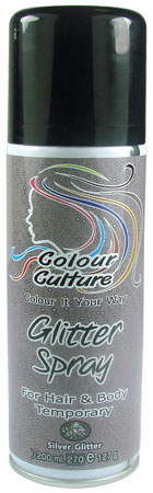 Colour culture colour spray - silver glitte 200ml