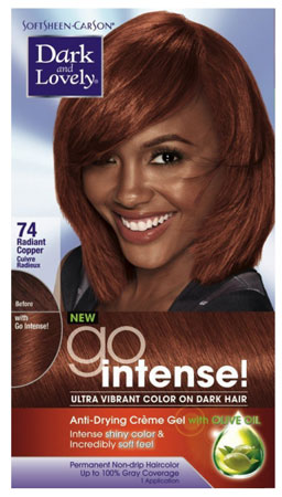 Dark & lovely go intense! ultra vibrant color on d