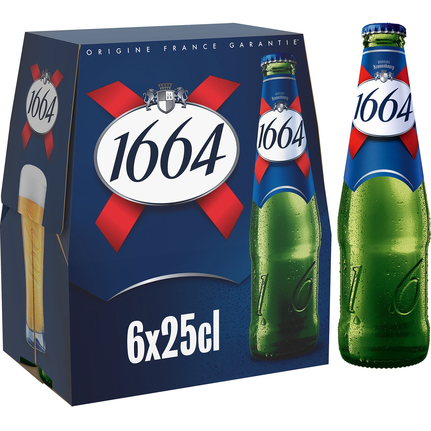 1664 Biere Blonde Bouteille Pack 6x25cl