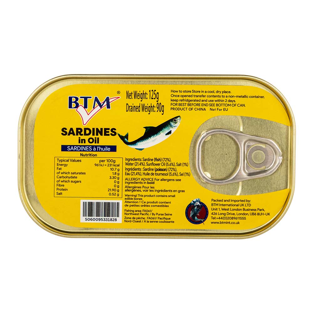 Btm Sardines In Oil 125g