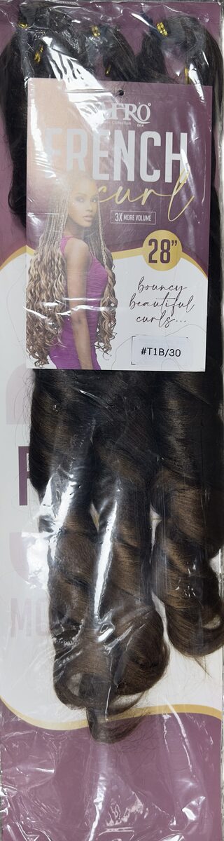 Afro French Curl 28x3 Color # T1b/30
