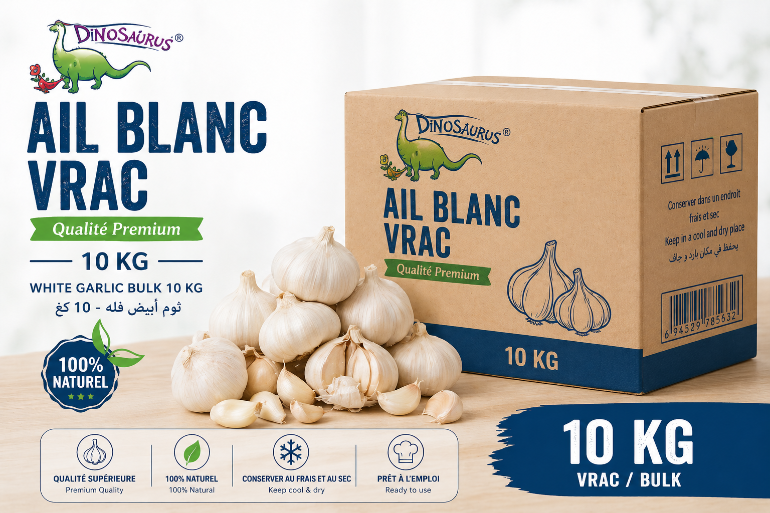 Ail Blanc Vrac 10 Kg Chine