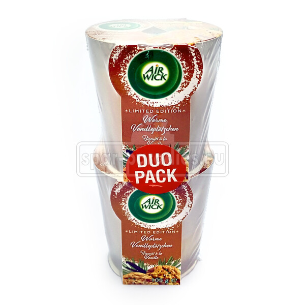 Air wick bougie d'ambiance vanille 2x105g