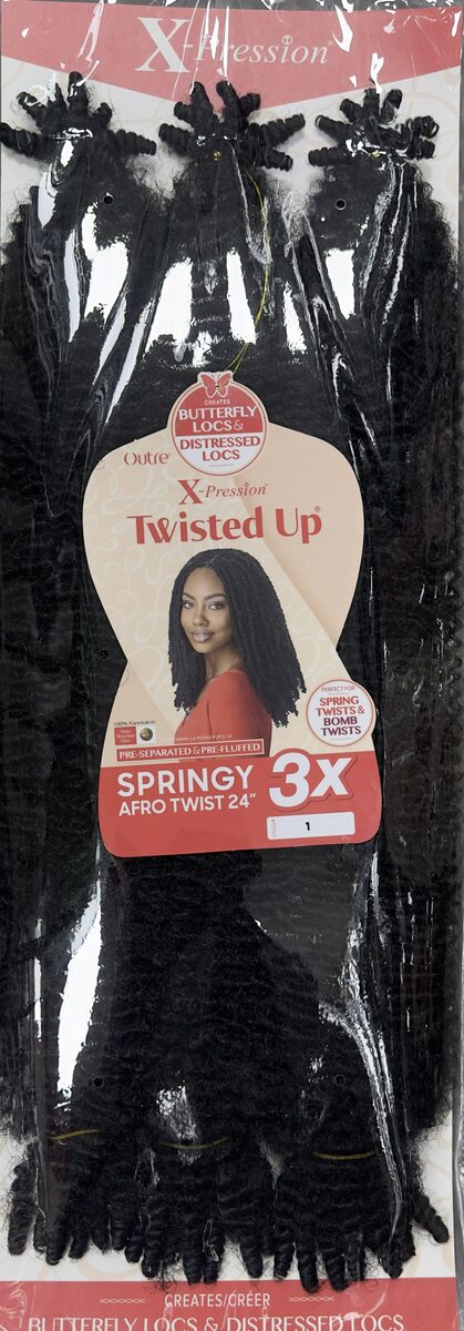 Springy Afro Twist 24x3 X-pression  Color # 1