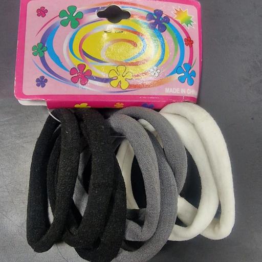 Chouchous Moyenne 8pcs # Grey, Noir Et Blanc