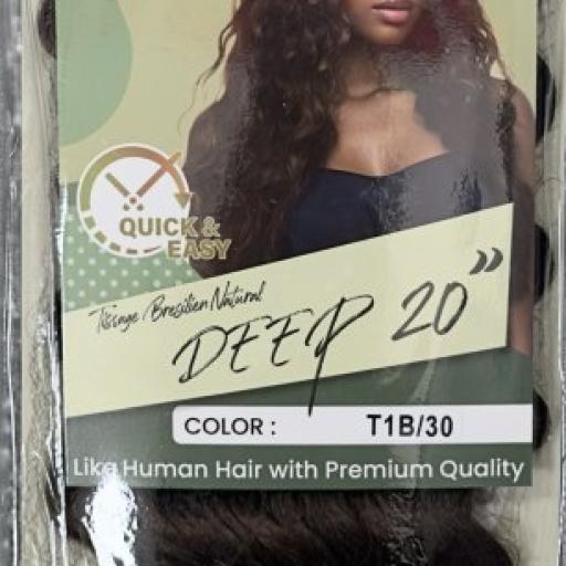 Naomi Tissage Bresilen Natural Deep 20" Color # T1b/30