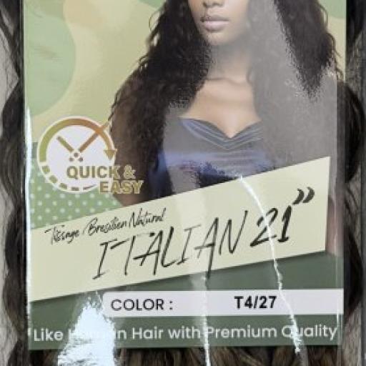 Naomi Tissage Bresilen Natural Italian 21 " Color# T4/27