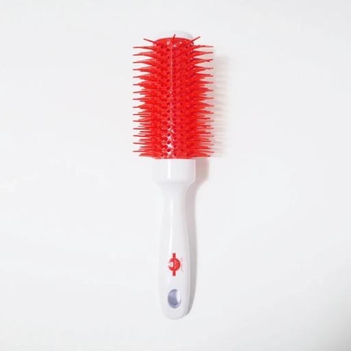 Crazy Pouss Brosse Demelante Ronde # Blanc Et Rouge
